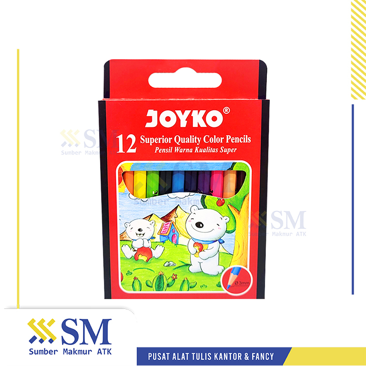 

PENSIL WARNA 12 WARNA JOYKO CP-S12 PENDEK