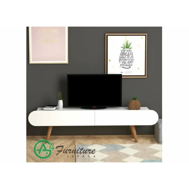 Meja Tv Minimalis Burgh Warna Duco Putih