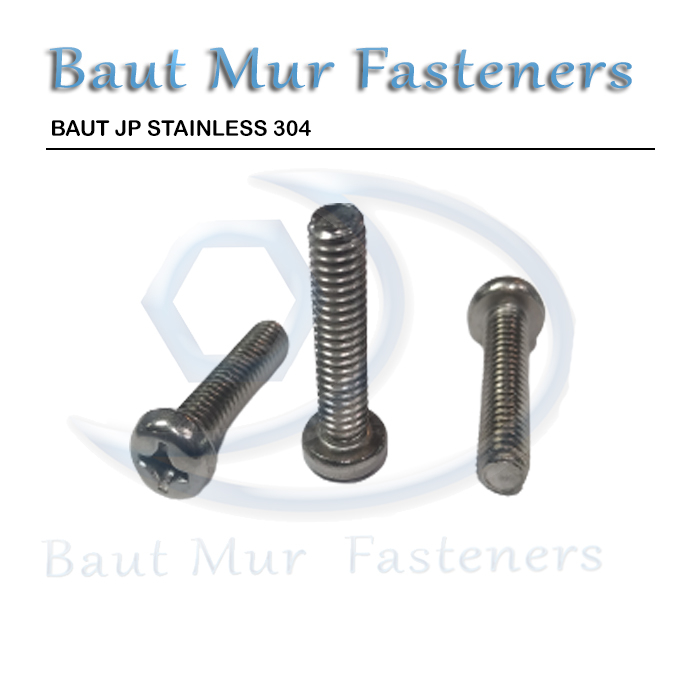 Baut JP Stainless 304 M4 x 15mm