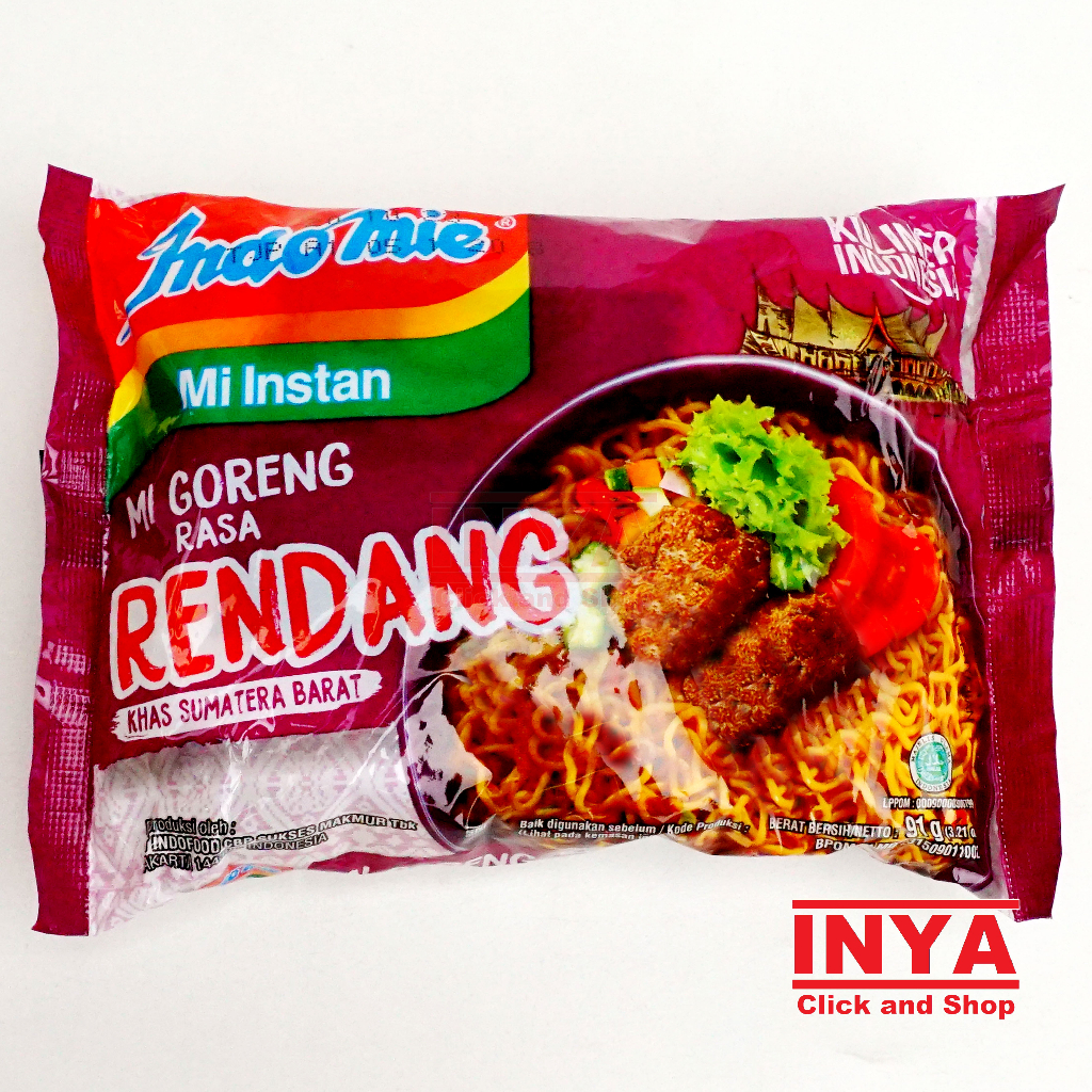 

Indomie Mi Goreng Rasa Rendang 91gr - Intsant Noodles