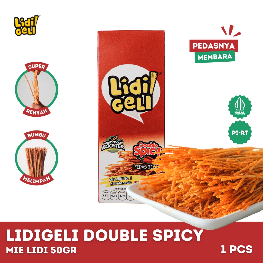 

Lidi Geli - Mie Lidi Rasa Double Spicy 50gr