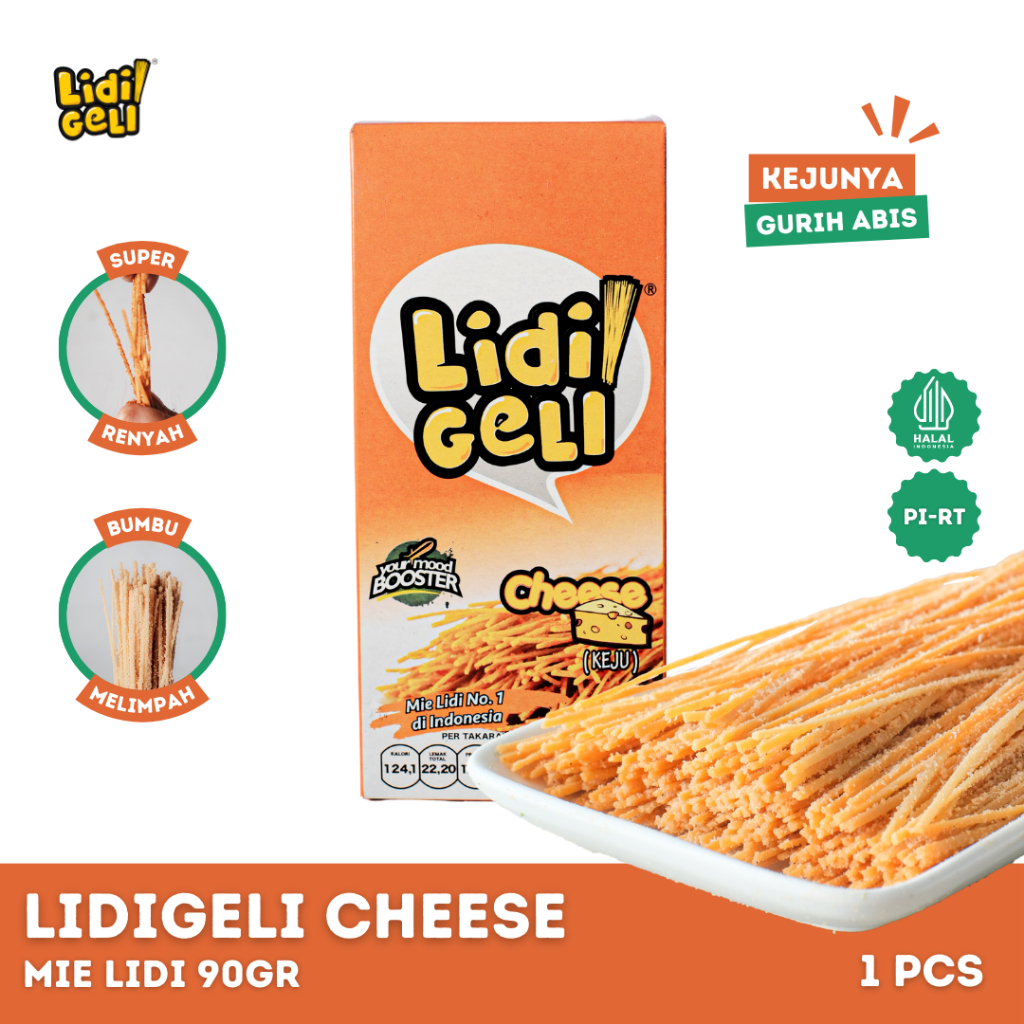 

Lidi Geli - Mie Lidi Rasa Cheese 90gr