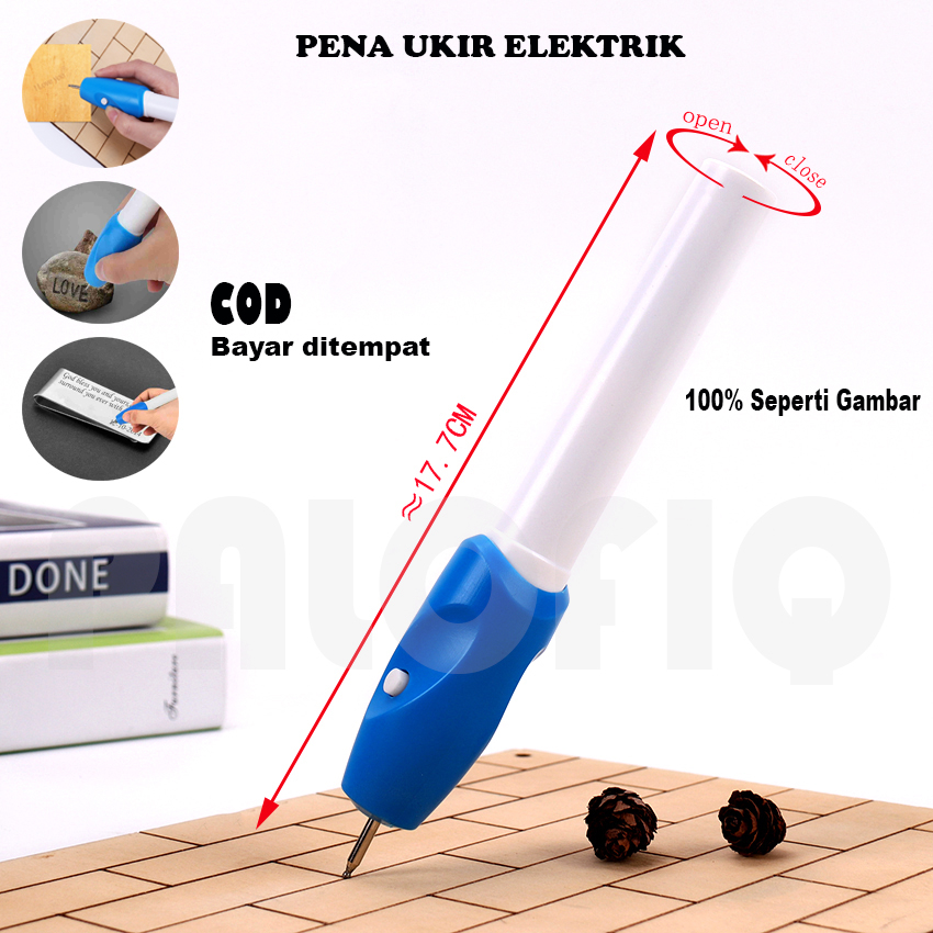 Pena Alat Ukir Elektrik Portable/Alat Ukir Pengukir Nama Kaca Kayu Piring Sendok Gelas Ban Mobil Mot