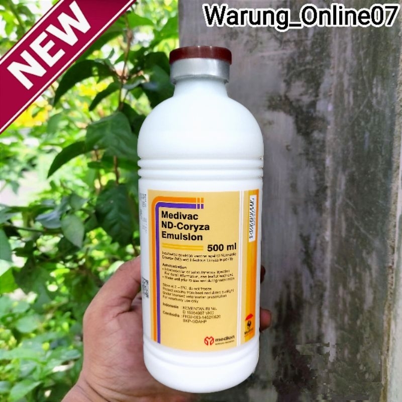 Vaksin Medivac ND Coryza Emulsion Netto 500ml Dosis 1000 Ekor Vaksin Inaktif Sangat Efektif Mencegah