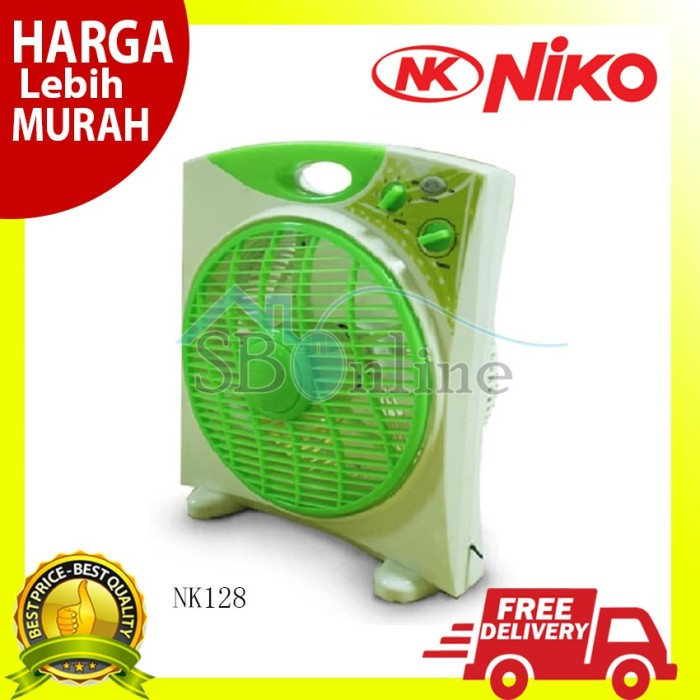 Niko NKP-128 Box Fan - Kipas Angin Kotak 12 inch Timer - Meja - Lantai