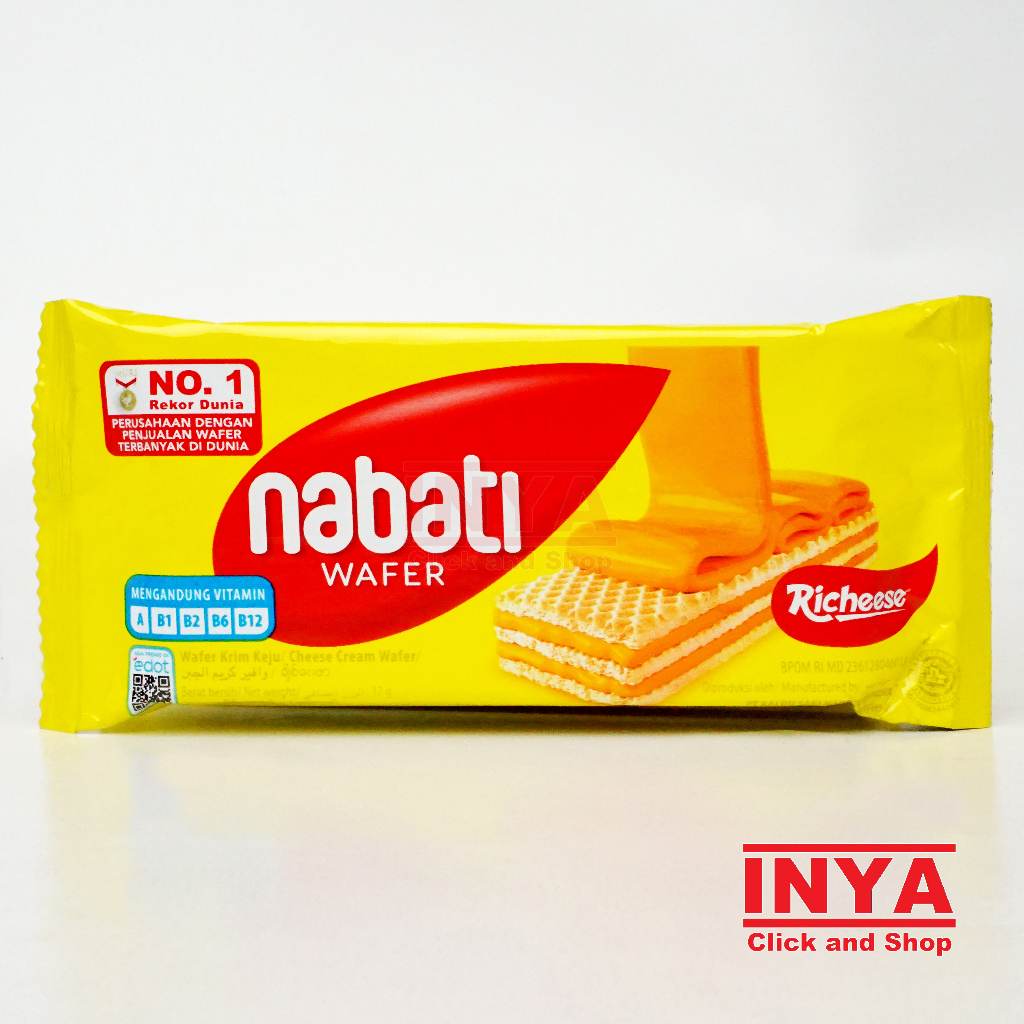 

Richeese Nabati Wafer 17gr Sachet - Cheese Cream Wafer