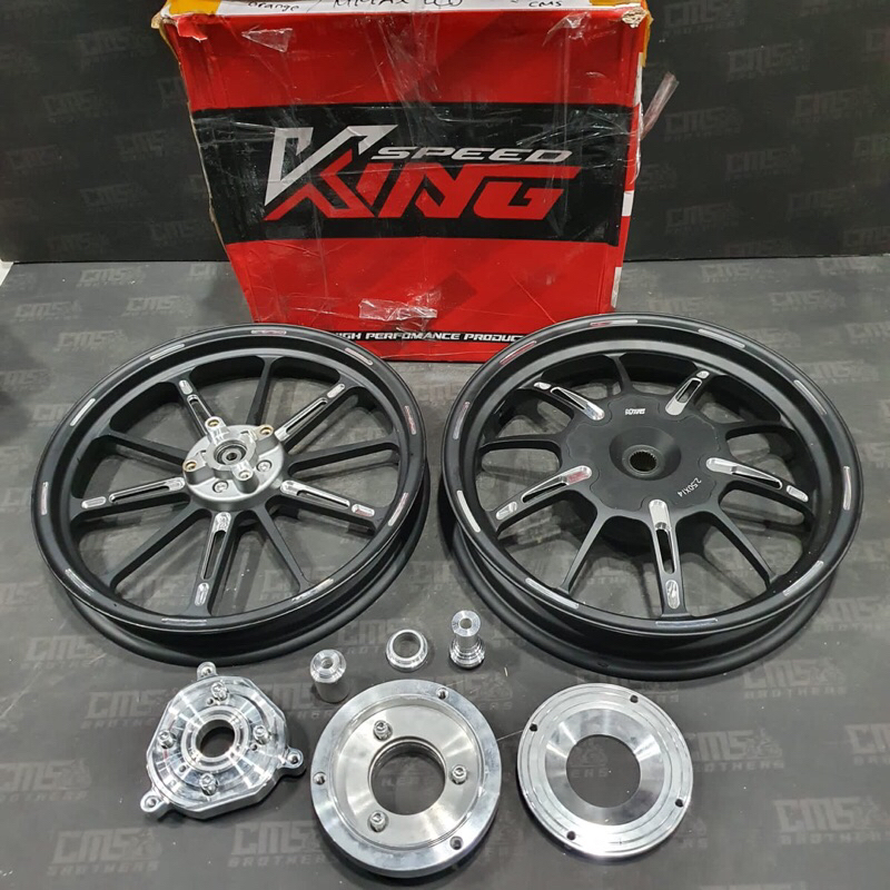 Velg Velek King Speed Aluminium CNC Yamaha Nmax Old Hitam