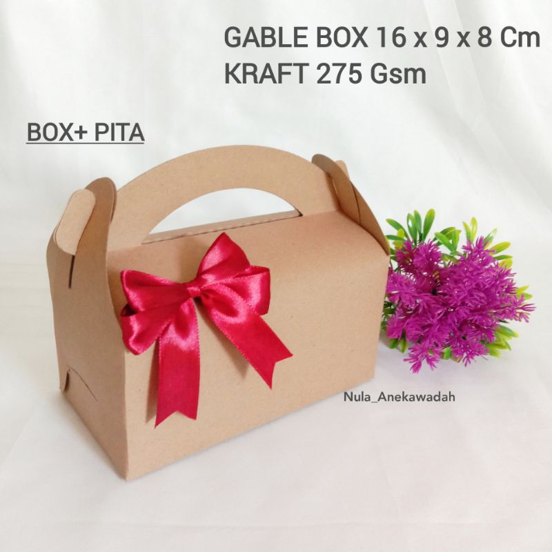 Gable Box Hampers 16x9x8 Cm / Snack Box Ulang Tahun / Box Souvenir