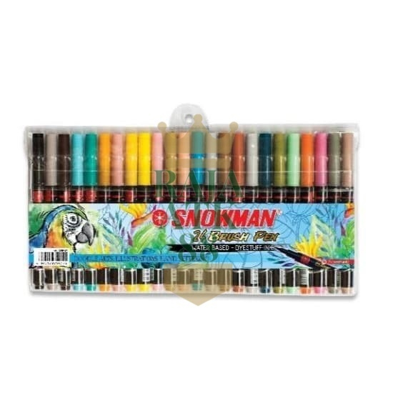 

Snowman Brush Pen / Spidol Warna Kuas Set 24 Color Murah