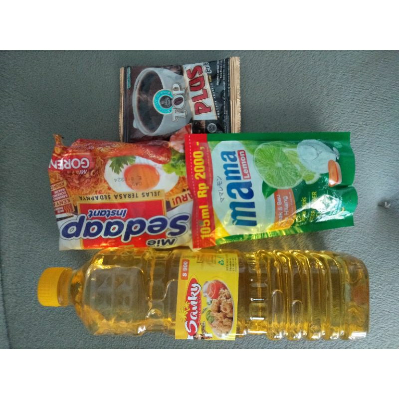 

paket super hemat minyak+mie sedaap+mama lemon free kopi