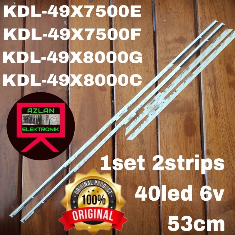 BACKLIGHT LED TV SONY 49" KDL-49X7500E 49X7500F 49X8000G 40LED 6V 53CM
