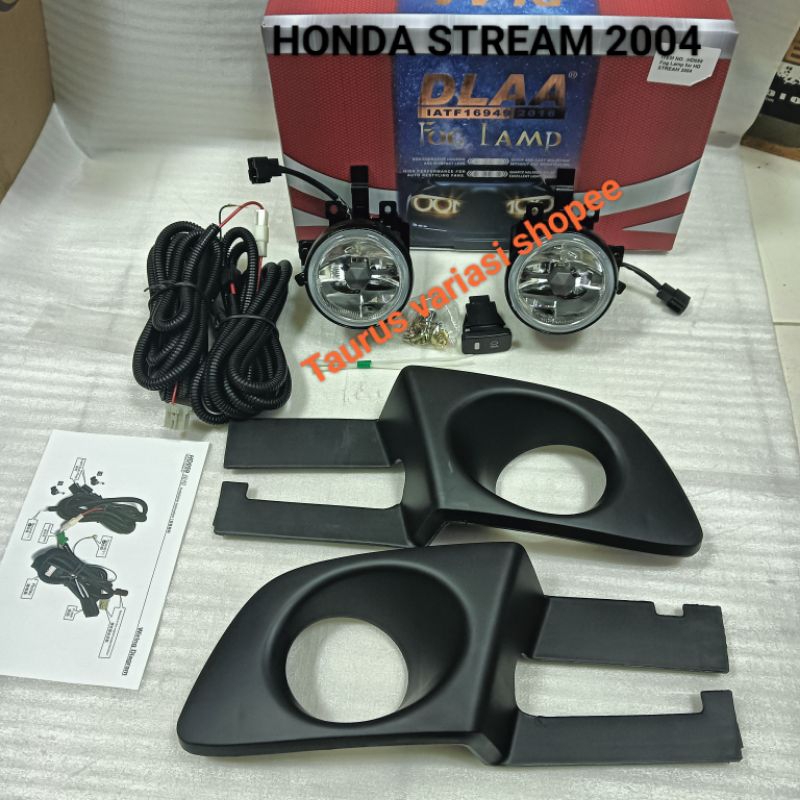 Foglamp Bumper Depan Lampu Kabut Mobil Honda STREAM 2004 2005 2006 model ori kabel swith on off komp
