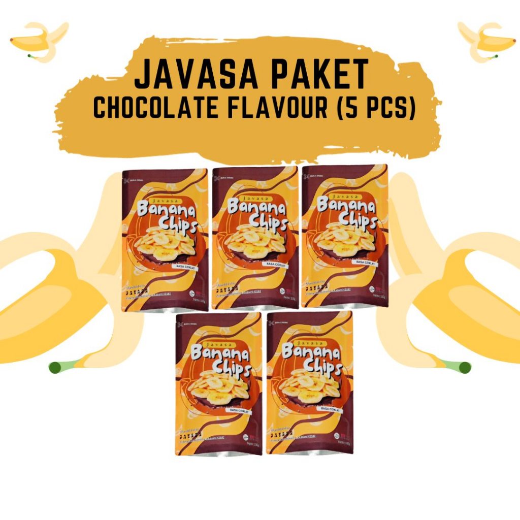 

Keripik Pisang Javasa Banana Chips Rasa Chocolate Paket 5 Pcs - Keripik Pisang Bumbu Tabur dan Renyah