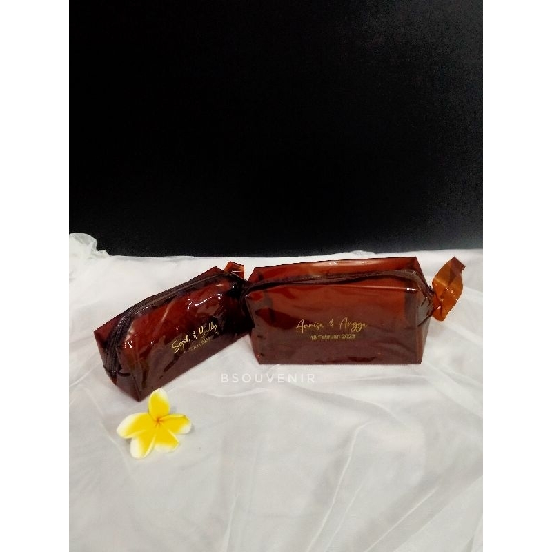pouch kubus mika / pouch boxy jelly / pouch skincare jelly/ souvenir dompet transparan / dompet tran