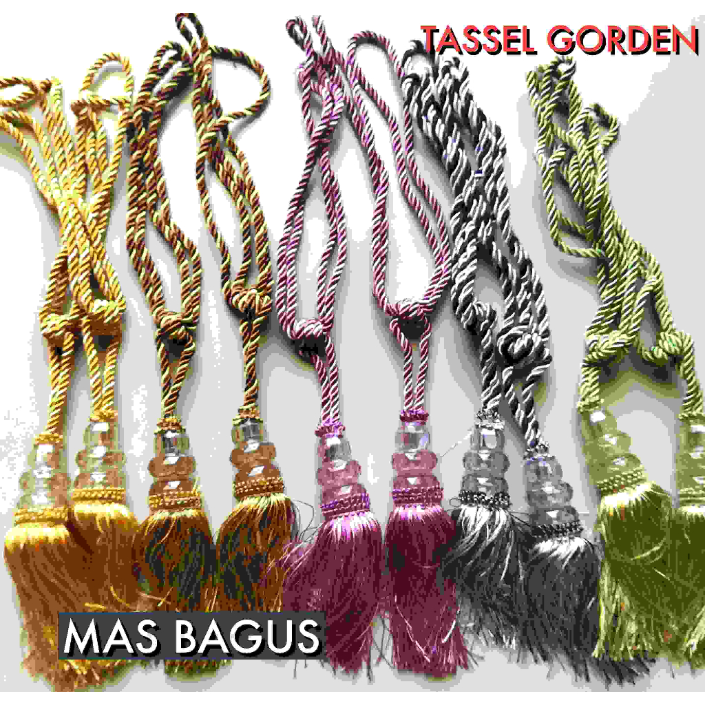 TASSEL GORDEN - TASSEL TALI IKATAN GORDEN PENGIKAT HORDENG GORDYN-TALI GORDEN MEWAH