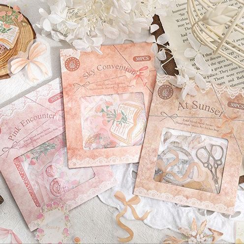 

10 lembar sticker dekorasi journal kit / scrapbook / bujo / bullet journal vintage aesthetic lucu