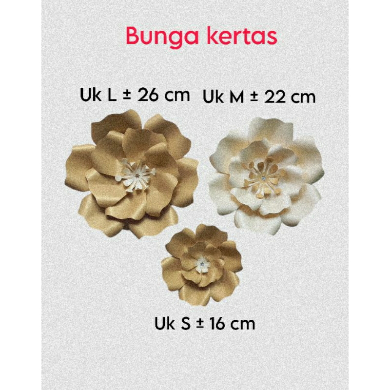 BUNGA KERTAS JASMINE/BACKDROP DEKORASI