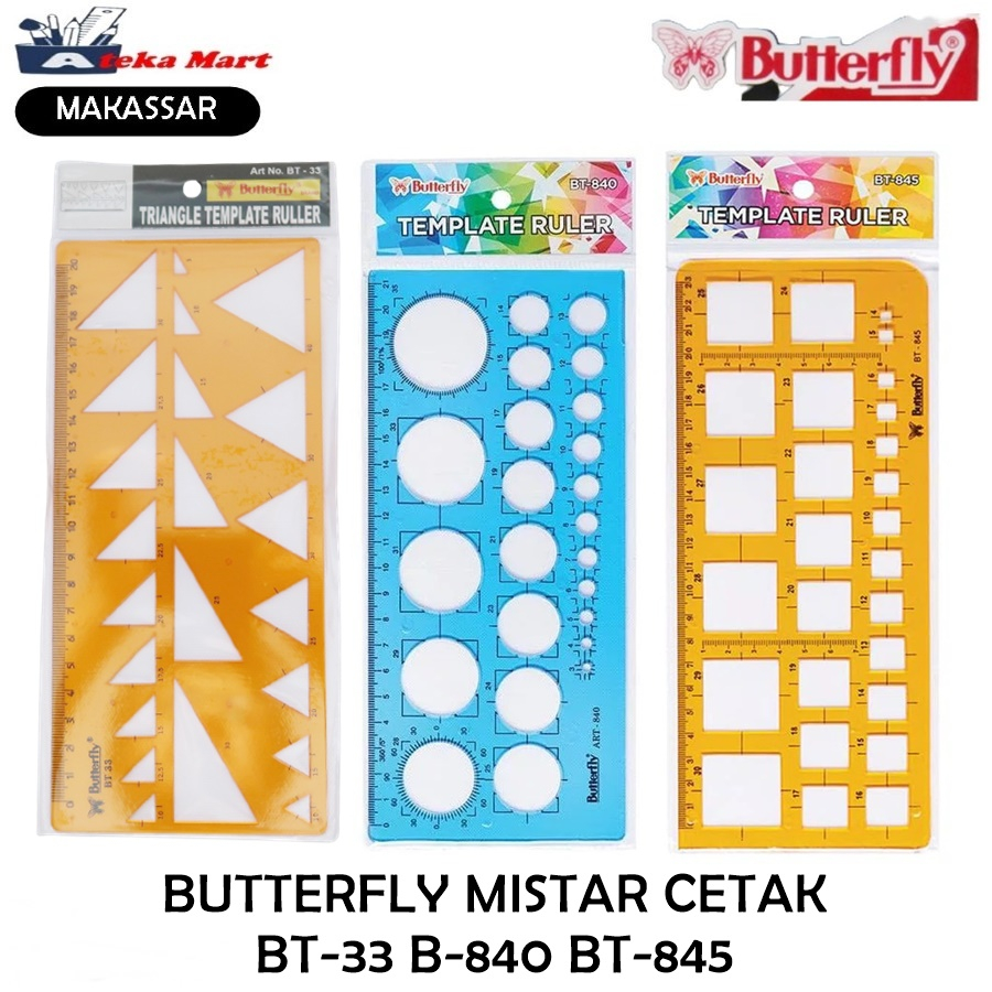 

[PCS] BUTTERFLY MISTAR CETAK BT-33 BT-840 BT-845