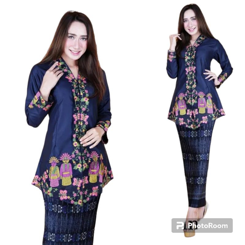 Kebaya Encim ondel - ondel~Encim Betawi Atasannya aja~Jumbo LD. 130