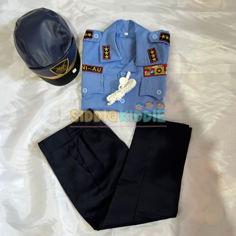 Baju Tentara Anak AU Polos TK/PAUD // Karnaval Hari Kemerdekaan Laki-Laki Perempuan