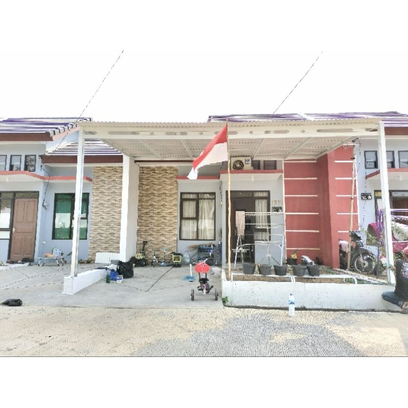 kanopi baja ringan atap alderon single RS tiang lurus