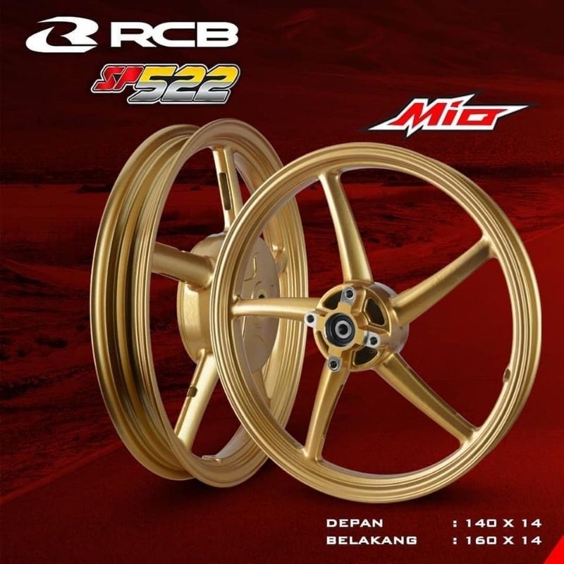 VELG RCB SP522 YAMAHA MIO SPORTY MIO SMILE FINO 110 MIO J TERBARU TERLARIS TERMURAH