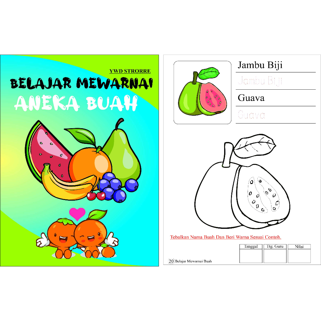 BUKU MEWARNAI ANAK- BUKU AKTIFITAS ANAK TK