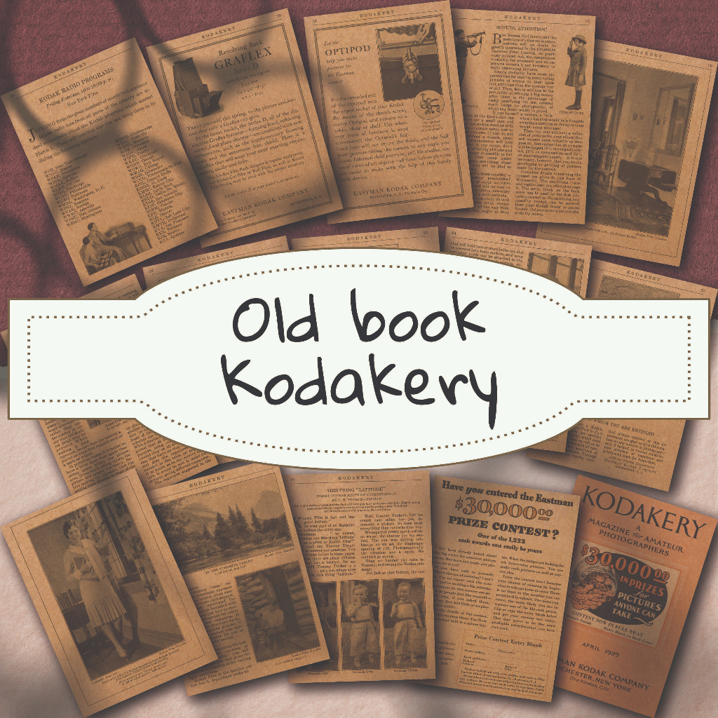 

PAGE OLD KODAKERY - WALL DECOR - DECOR PAPER VINTAGE - PROPERTI FOTO