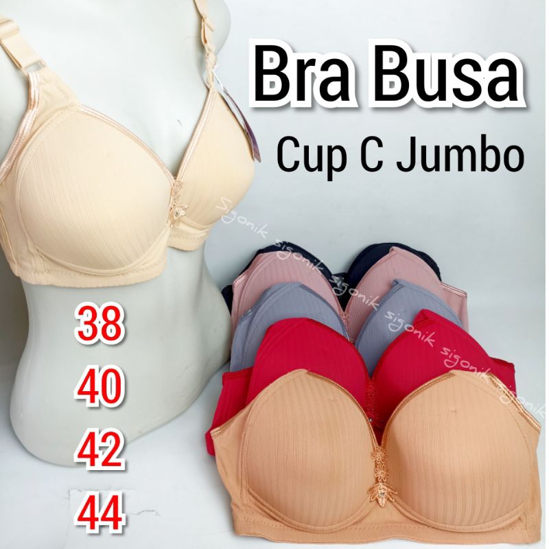 Bra BH Busa Wanita Dewasa Simiqi JUMBO 38 40 42 44 Premium Big Size SIMIKI Kode 901 Cup C Besar Kait