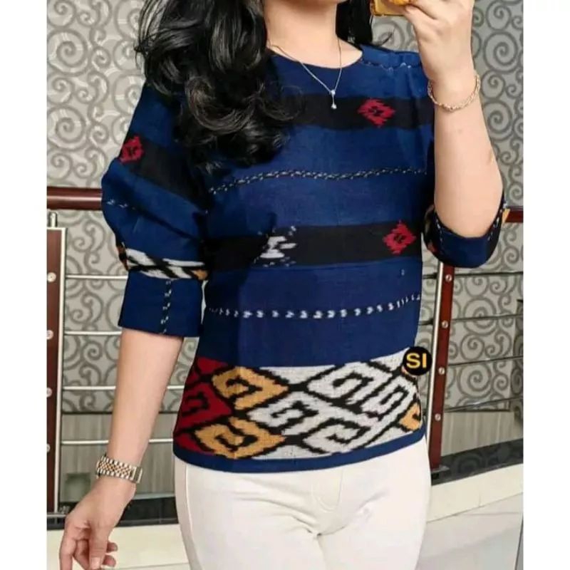[READY STOK] BLUS ATASAN KEKINIAN, BLUS KANTOR, BLUS ETNIC MOTIF TORAJA, ASMAT, KALIMANTAN, SUMBA