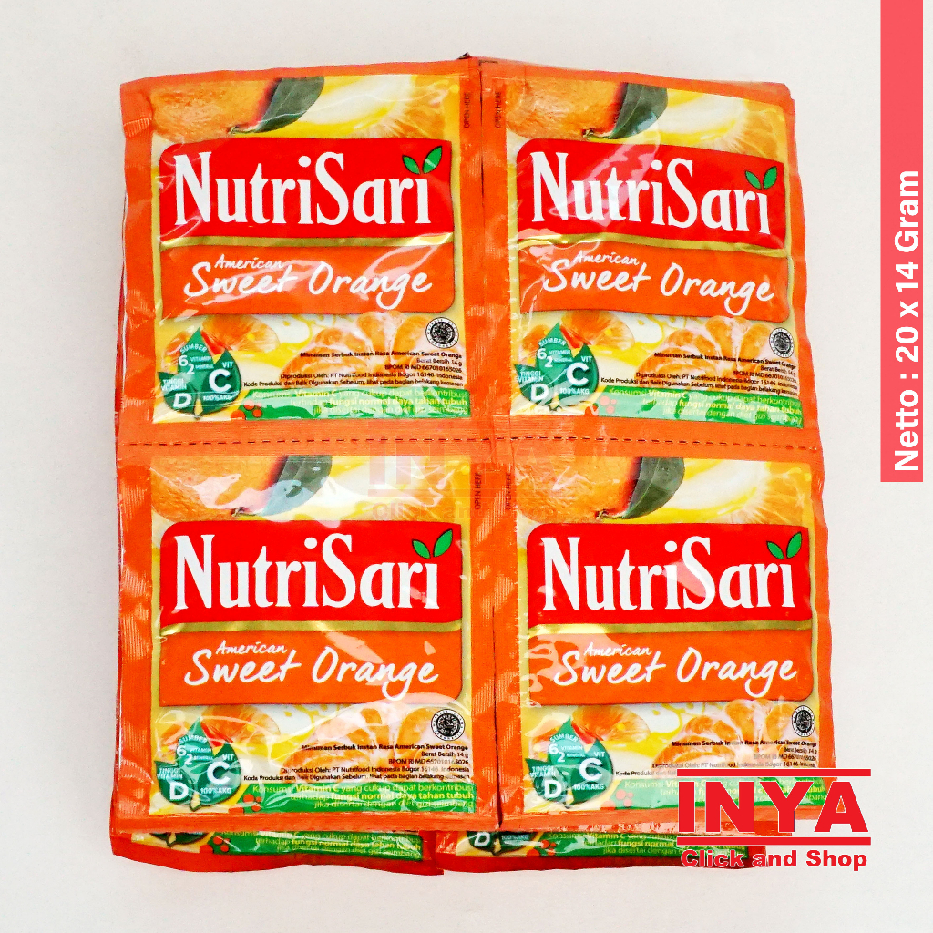 

NutriSari Sweet American Orange 20x14gr Renceng - Minuman Serbuk - Instant Powder Drink