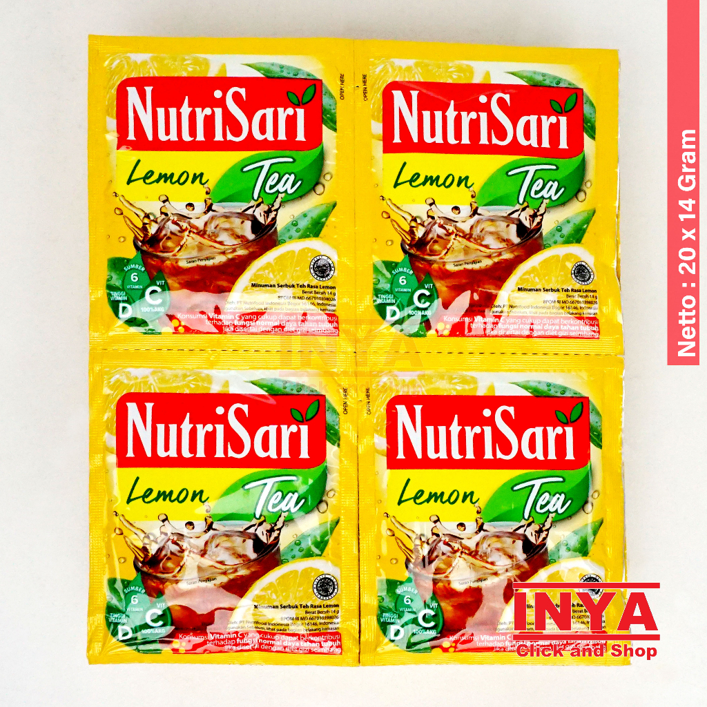 

NutriSari Lemon Tea 20x14gr Renceng - Minuman Serbuk - Instant Powder Drink