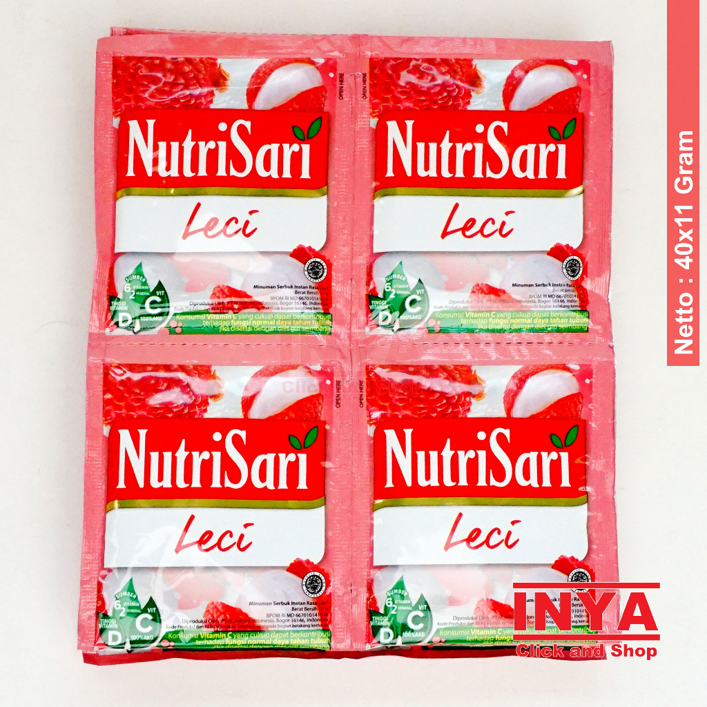 

NutriSari Leci 40x11gr Pack - Minuman Serbuk - Instant Powder Drink