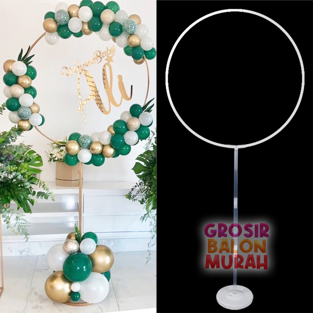 Tiang Dekorasi Balon Bulat melingkar / Standing Base Balon Holder Ring / Lingkaran Balon