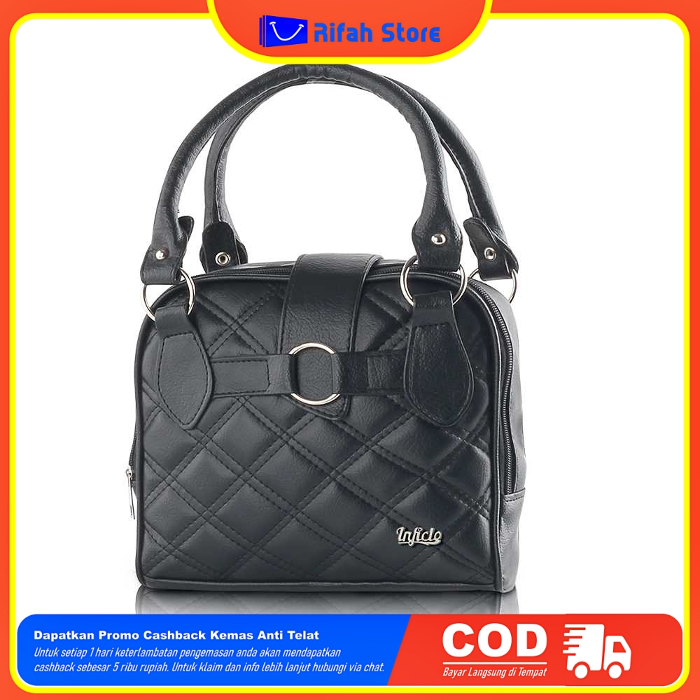 Tas Handbag / Tas Jinjing / Tas Tangan Wanita Top Handle Bag Model Terbaru Warna Hitam