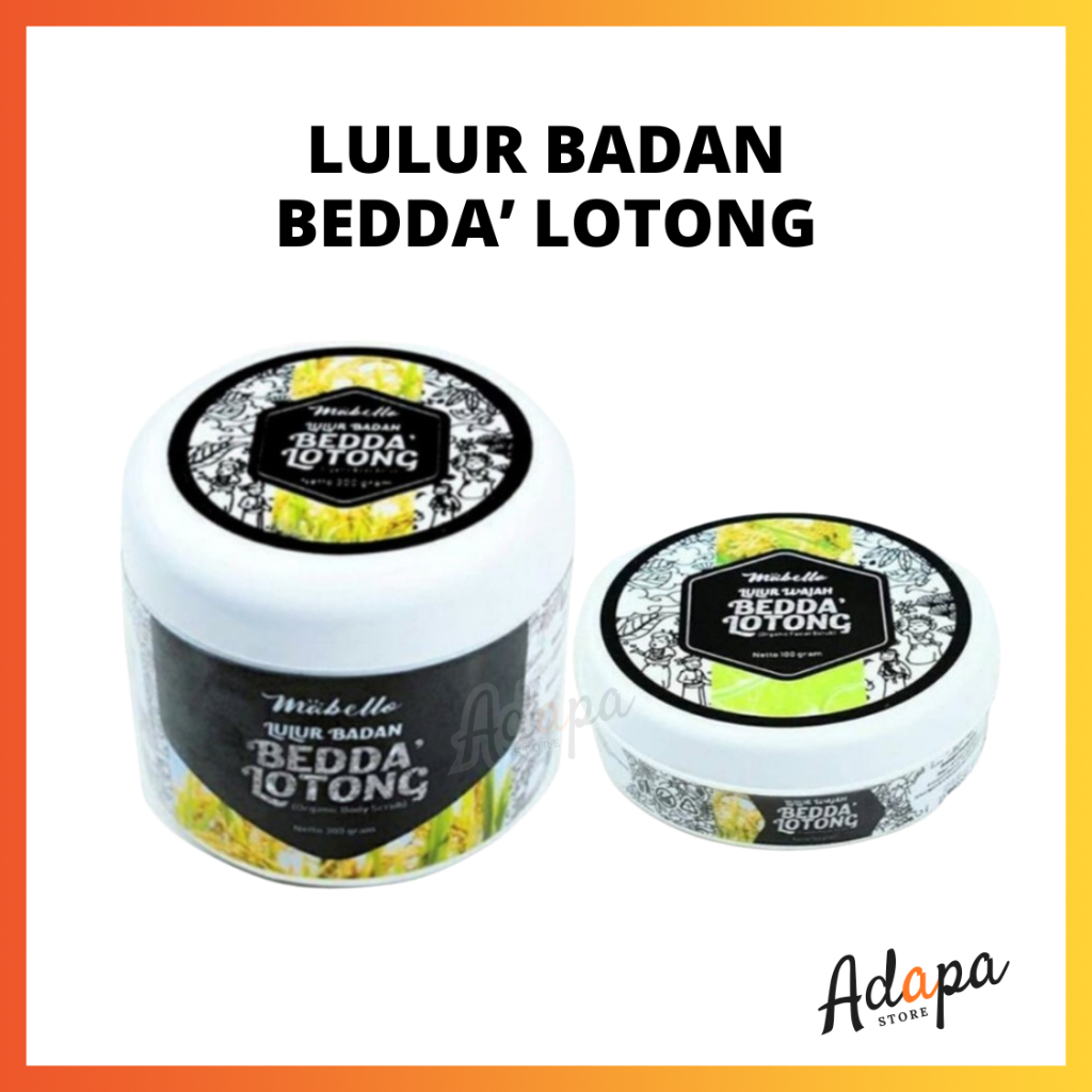 ❤ ADAPA ❤ Lulur Mabello Bedda Lotong Original BPOM / Lulur Badan Mabello Lulur Hitam Sepaket