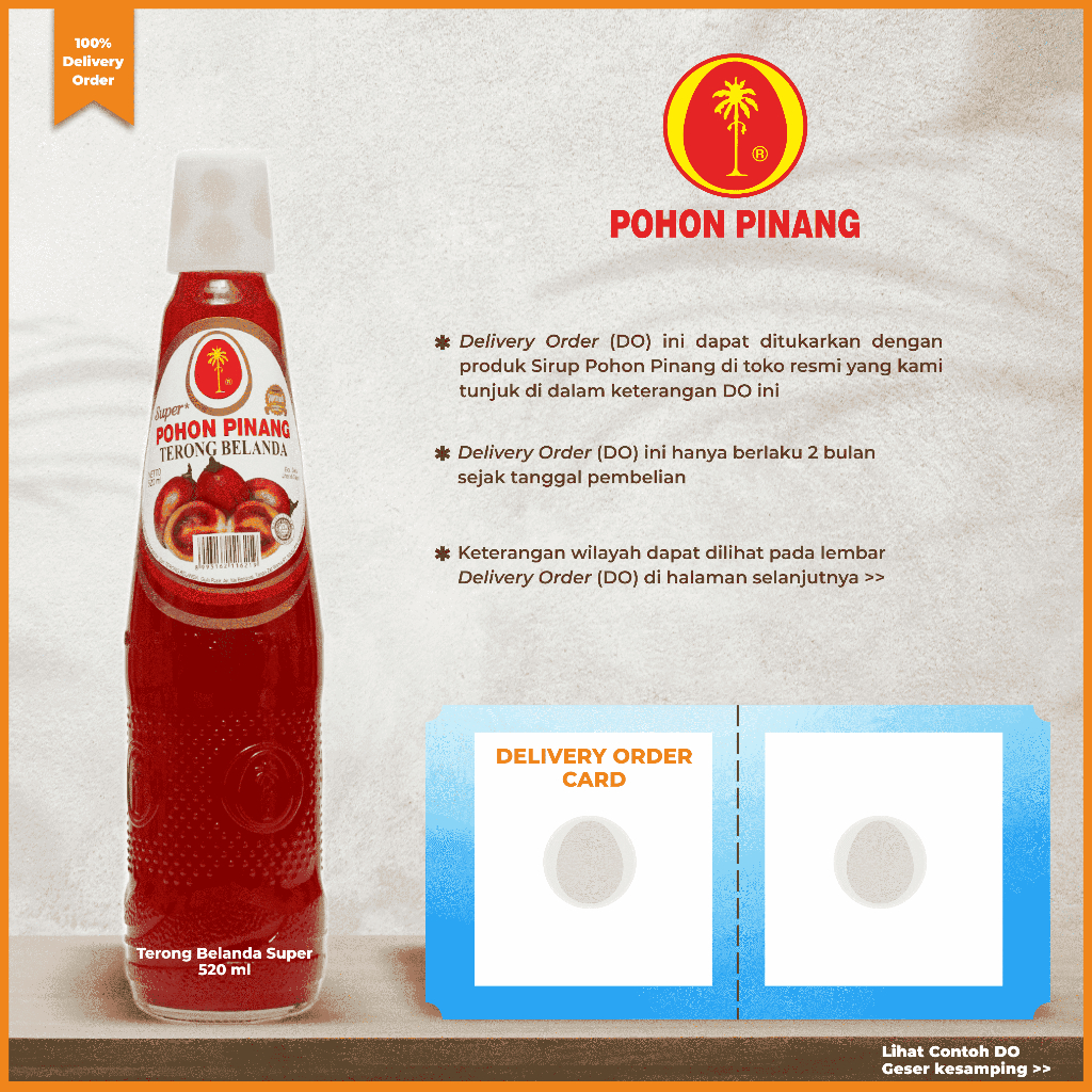 

5 Lembar DO (Delivery Order) Pohon Pinang Terong Belanda Super 520ml