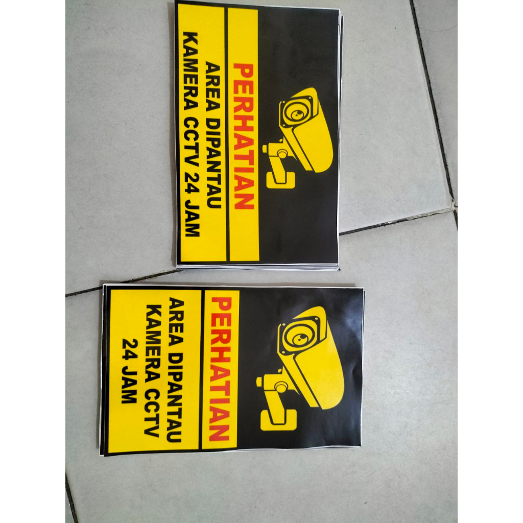 

Stiker CCTV 24 jam Bahan Vinyl Anti Air 15cmx22cm