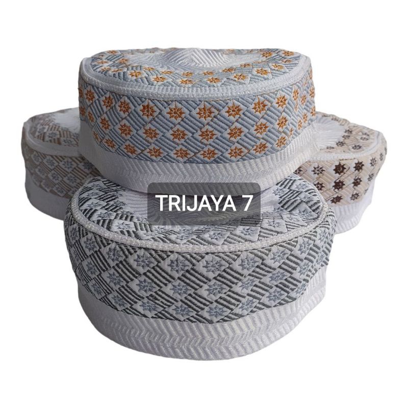 Kopiah Songkok Peci Bugis Corak Putih