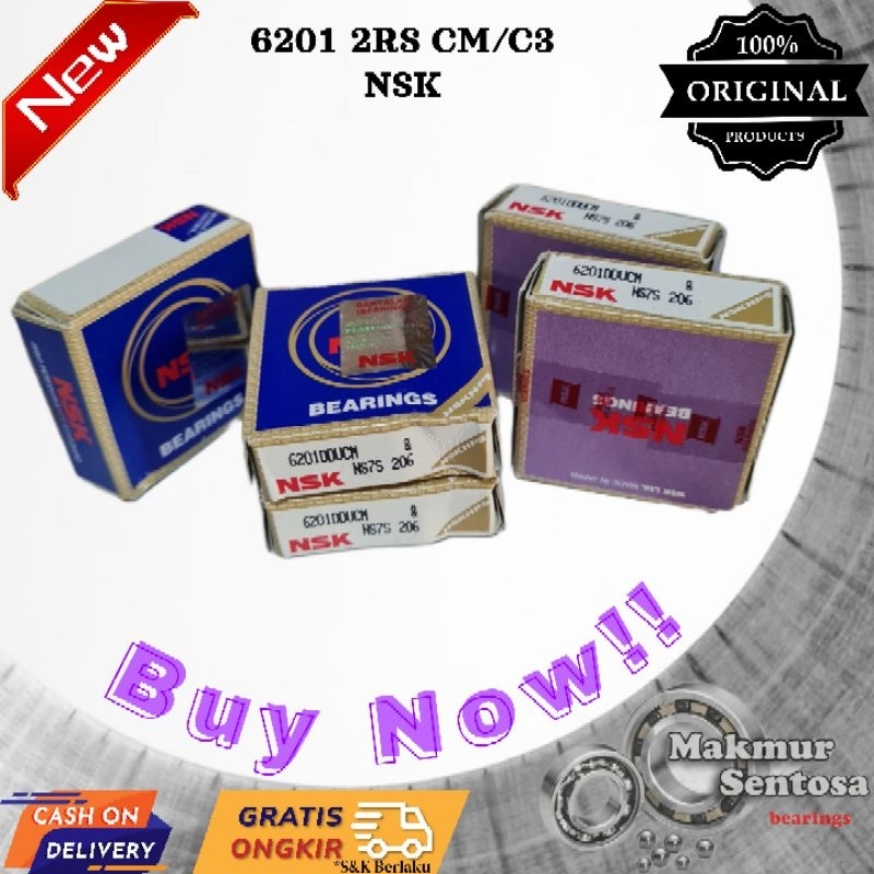 Bearing 6201 DD / 6201 2RS CM/C3 NSK Original Japan