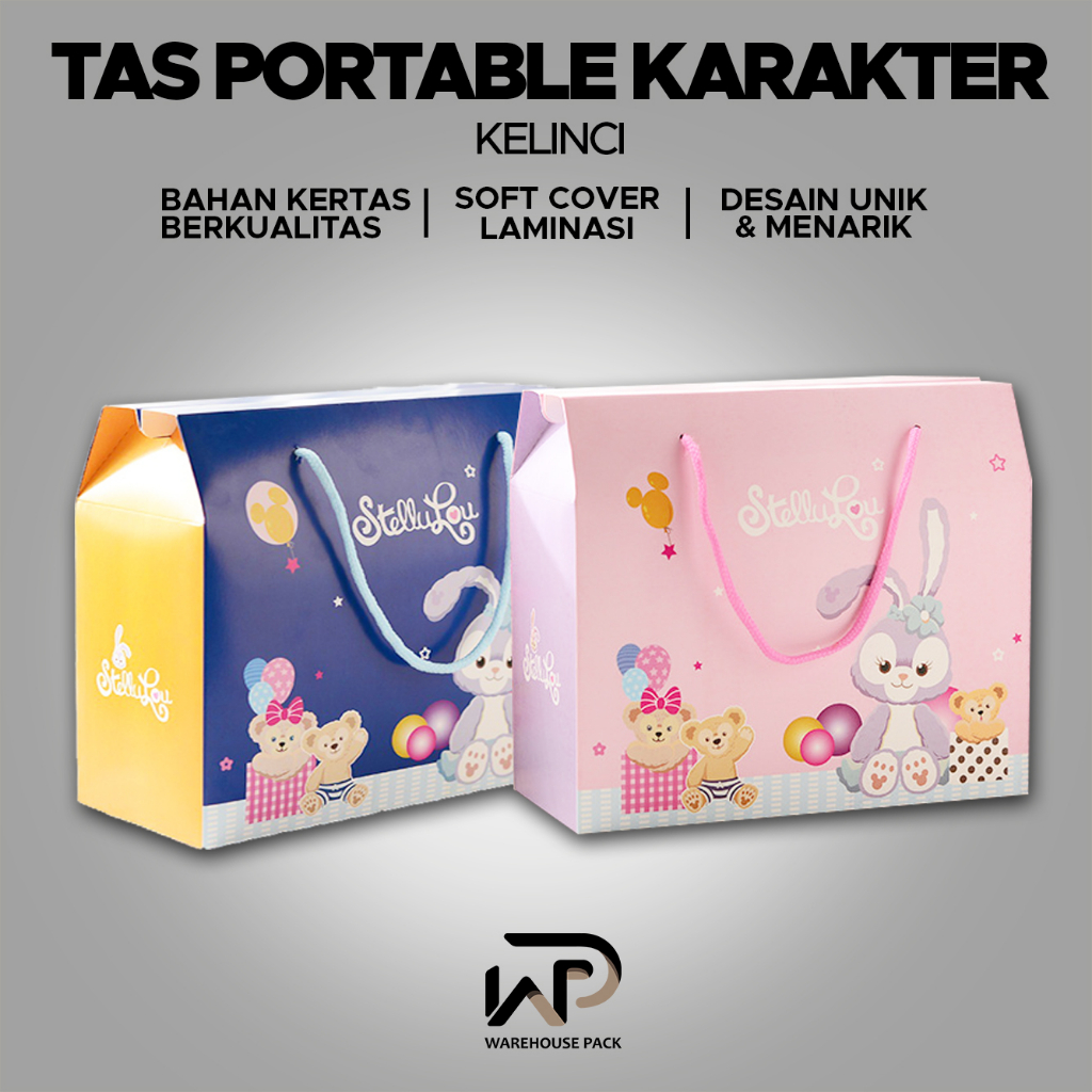 

Box Hampers Karakter Kelinci | Tas Hampers Ulang Tahun Anak | Kotak Kado Souvenir