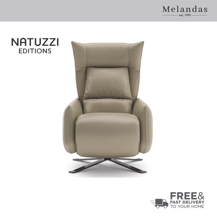 Natuzzi Editions Batticuore Sofa Premium Leather Single Power Recliner