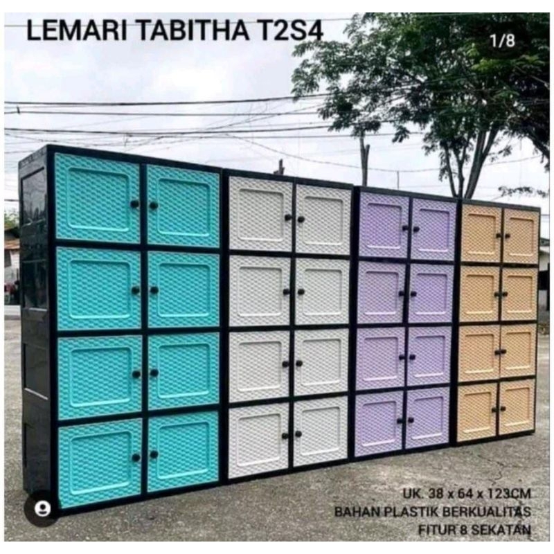 LEMARI TABITHA PLASTIK/ LEMARI 4 SUSUN/LEMARI PLASTIK/ LEMARI SERBAGUNA