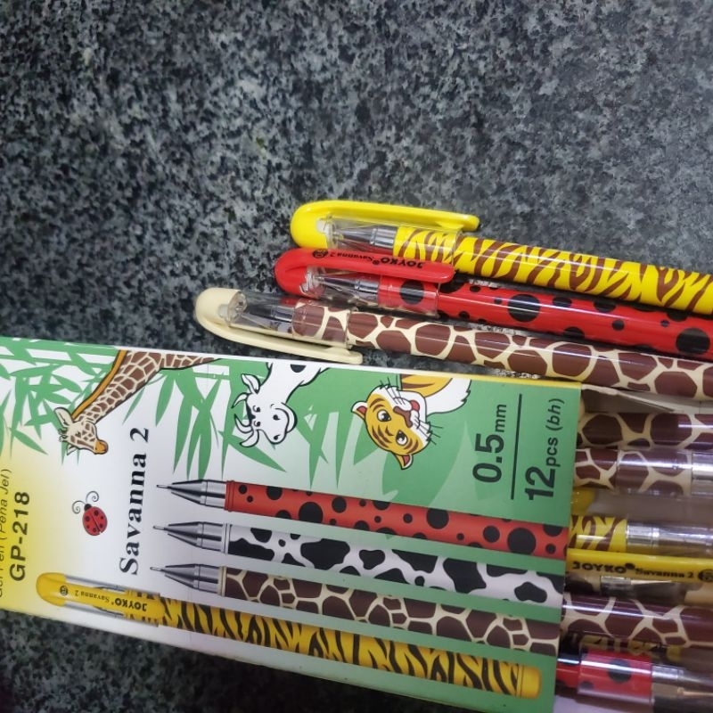 

Pulpen binatang 0.5mm hitam / pen gel Joyko 218
