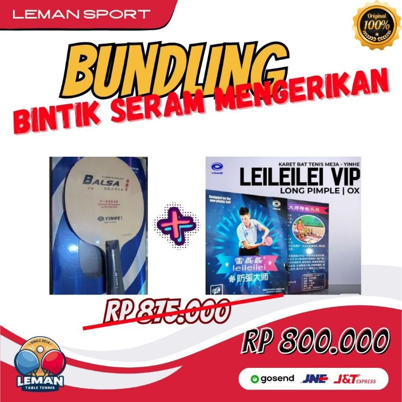 [SPECIAL 10.10] Paket BUNDLING BINTIK SERAM MENGERIKAN, Bet Yinhe Balsa T9 + Karet Bintik Panjang Le