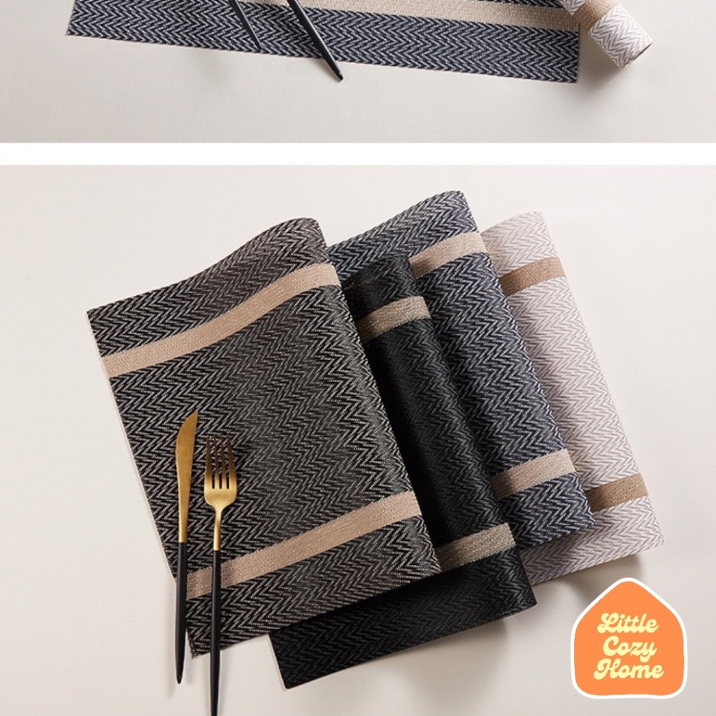 Gala Weave Placemat /  Alas Meja Makan / Tablemat / Taplak Meja Premium Cantik Anti Panas