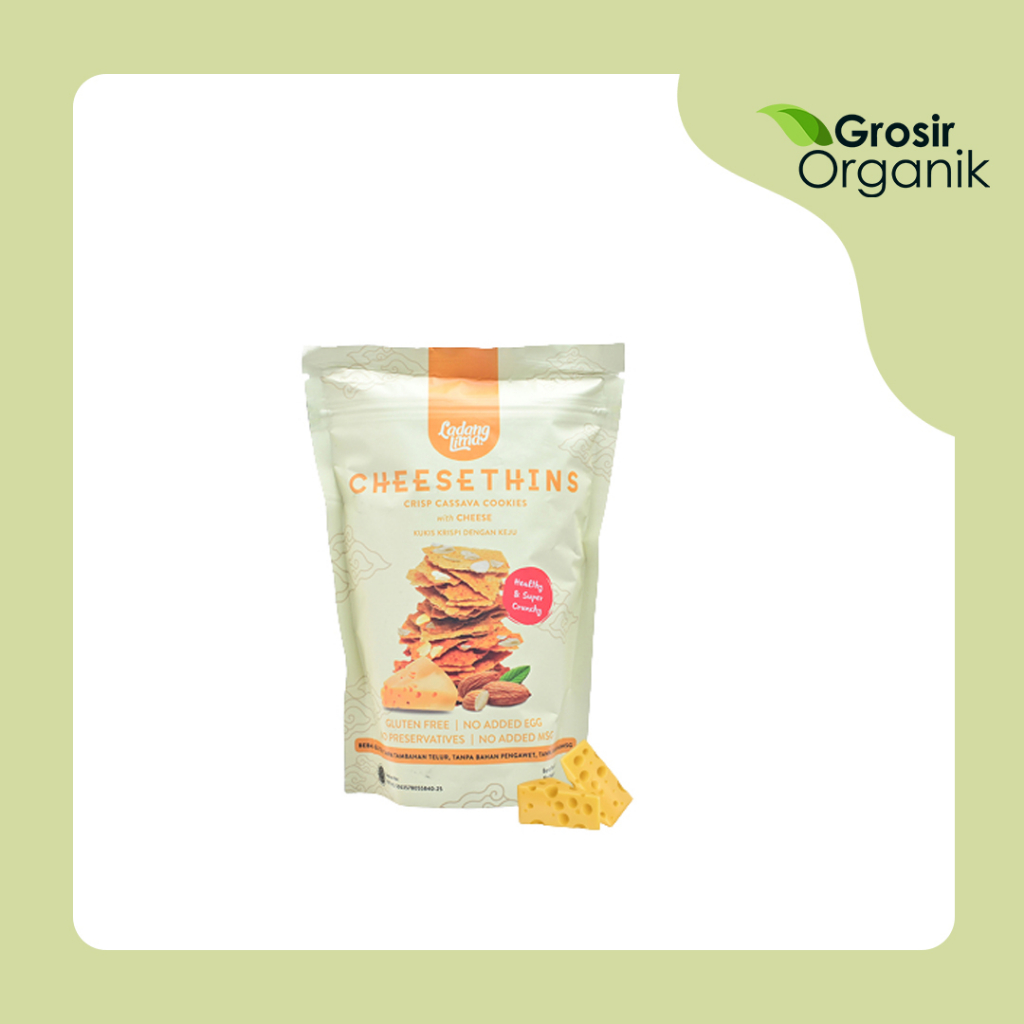 

LADANG LIMA Cheesethins Cookies 80gr - Snack Biskuit Gluten FREE