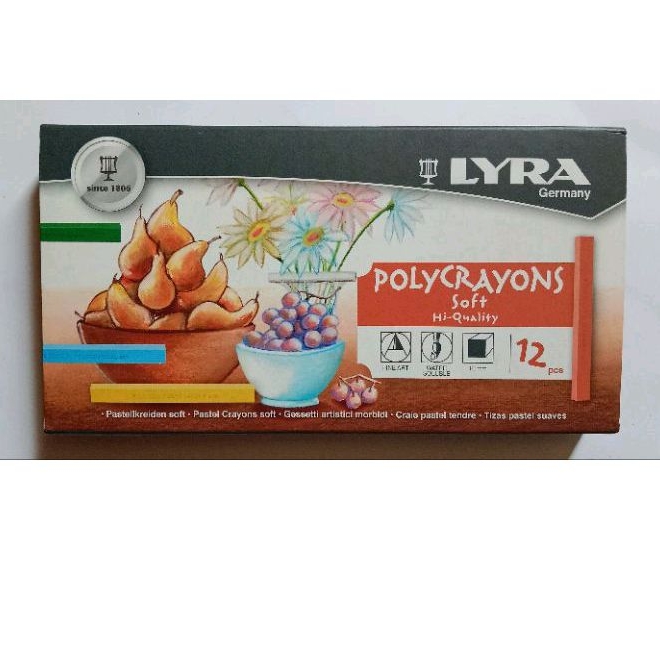 

Lyra Polycrayons Soft 12 pcs (second) / PRELOVED / Free lukisan mini