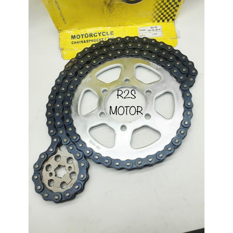 Gear Set Standar Ninja Rr 520H Rantai Hitam Fukukwa