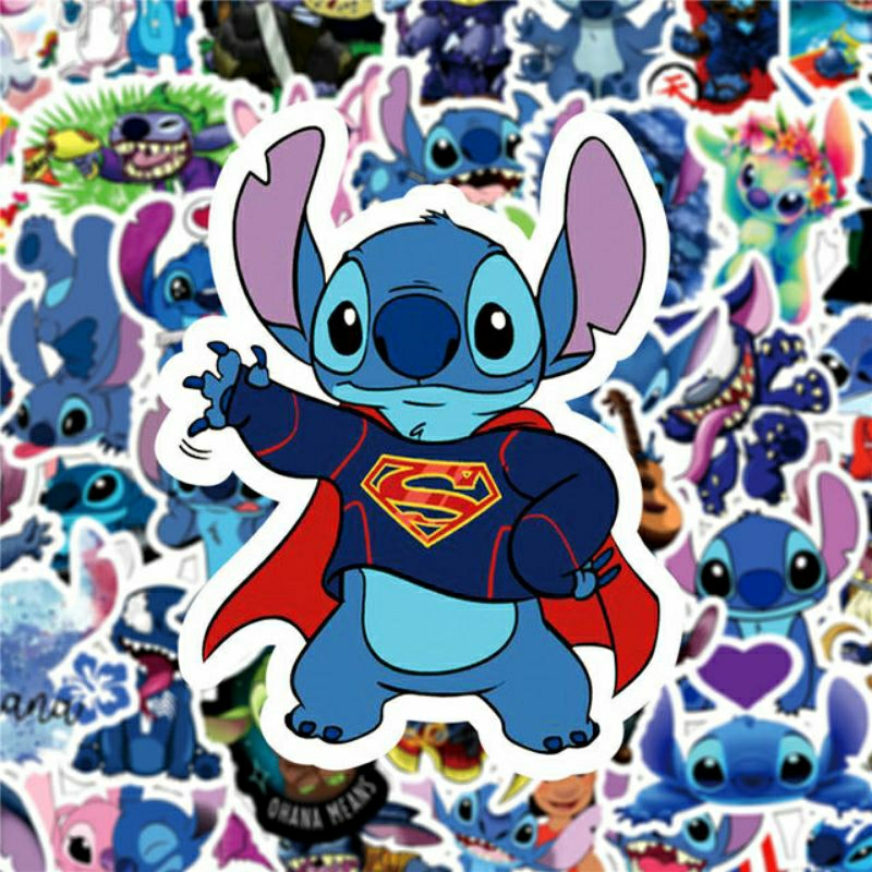 

20/40/60 Stiker Kartun Stiker Stitch Lucu Stiker Lucu